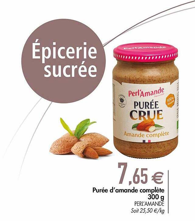 purée d'amande complète perl'amande