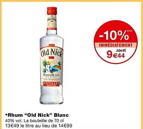 rhum "old nick" blanc