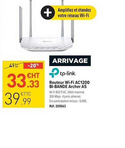 routeur wi-fi ac1200 bi-bande archer a5 tp-link