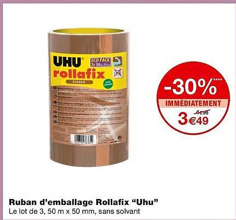 ruban d'emballage rollafix "uhu"