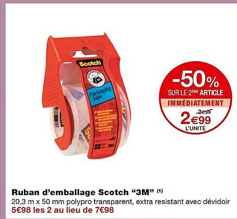 ruban d'emballage scotch "3m"