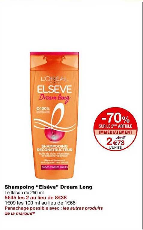 Shampoing "elsève" Dream Long