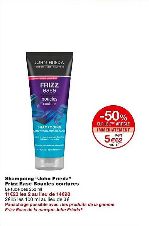 Shampoing "john Frieda" Frizz Ease Boucles Coutures