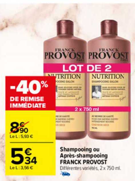 shampooing ou après-shampooing franck provost
