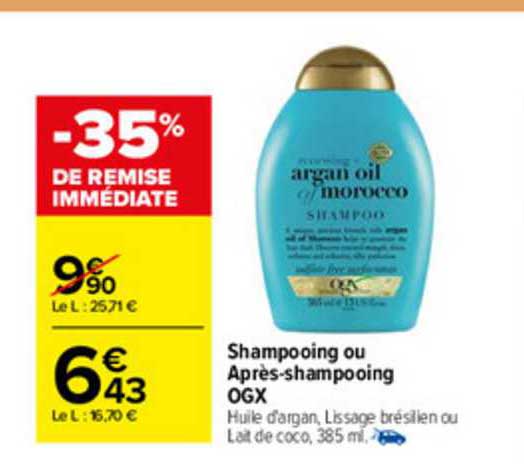 shampooing ou après-shampooing ogx
