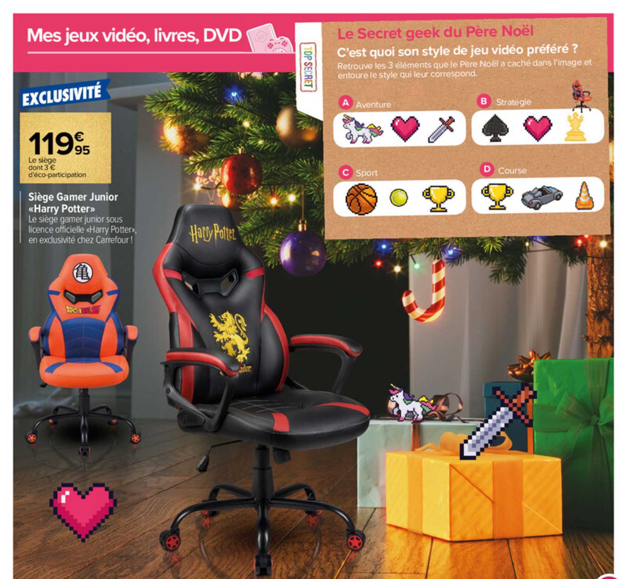 siège gamer junior "harry potter"