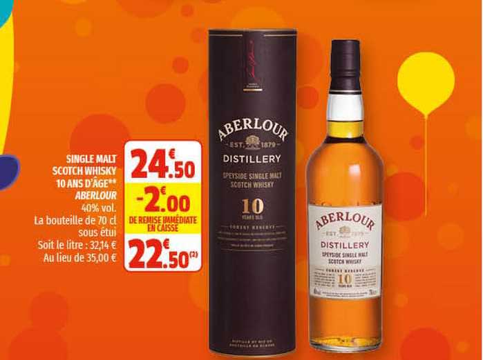 single malt scotch whisky 10 ans d'âge aberlour