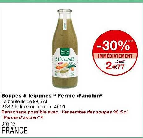soupes 5 légumes "ferme d'anchin"