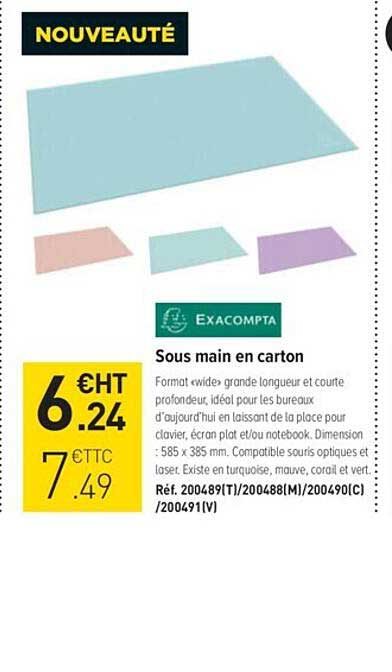 sous main en carton exacompta