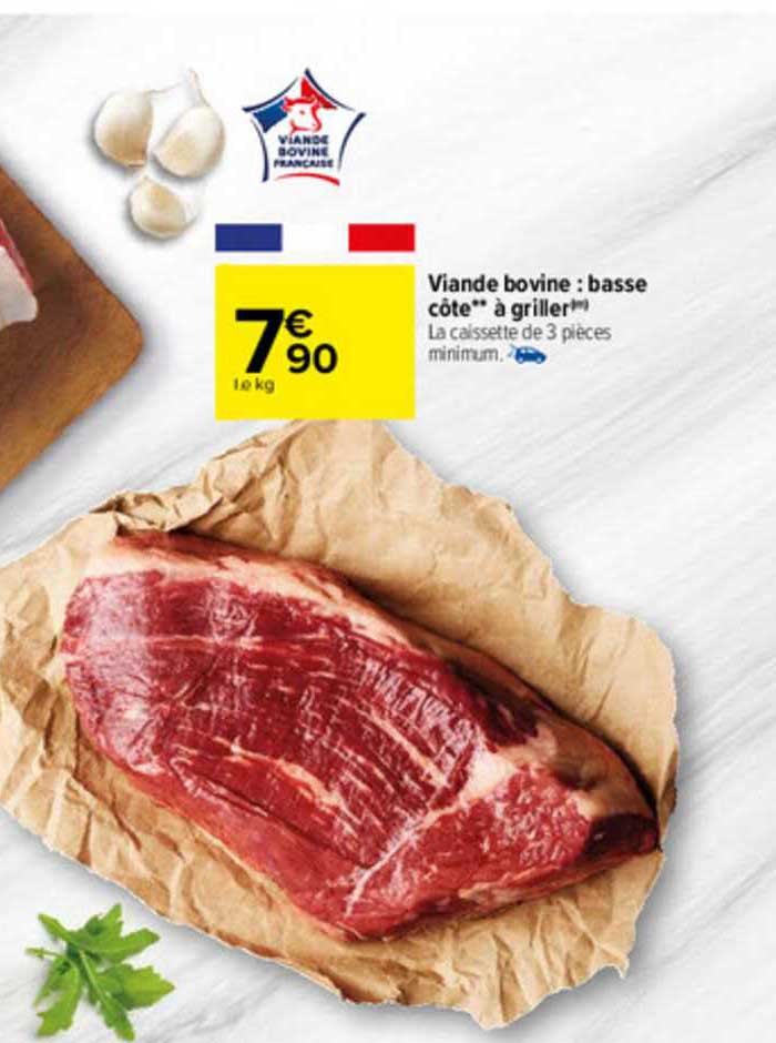 Viande Bovine : Basse Côte à Griller