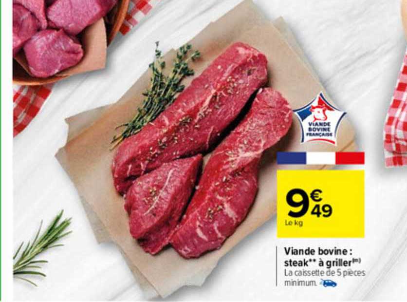Viande Bovine : Steak à Griller