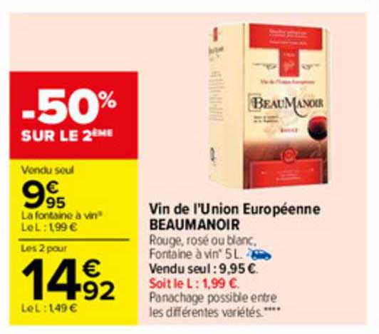 vin de l'union européenne beaumanoir