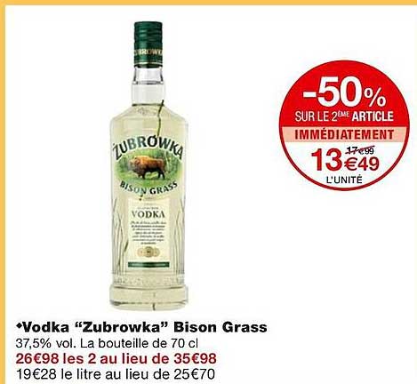 Vodka "zubrowka" Bison Grass