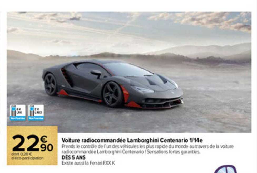 voiture radiocommandée lamborghini centenario 1-14e