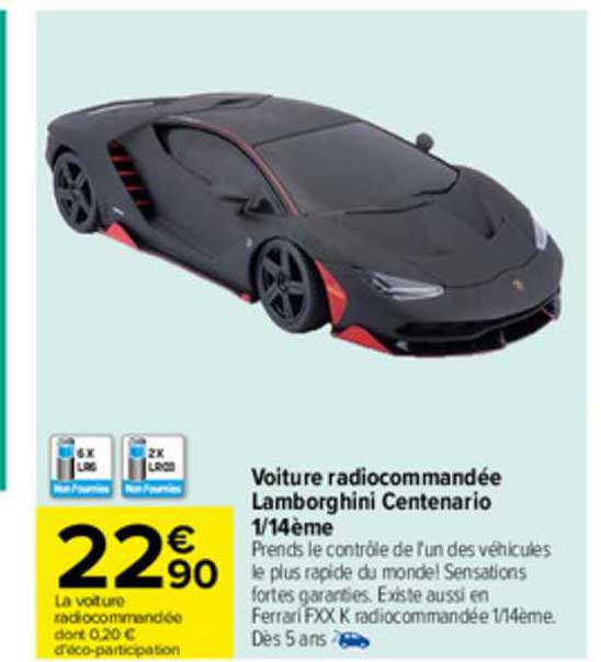 voiture radiocommandée lamborghini centenario 1-14ème