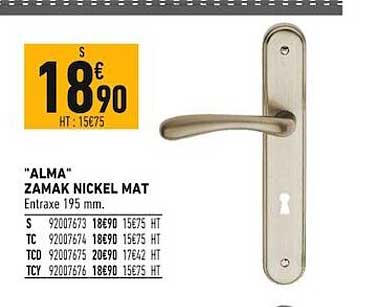 "alma" zamak nickel mat