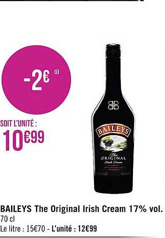 baileys the original irish cream 17% vol.