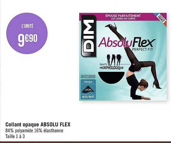 collant opaque absolu flex dim