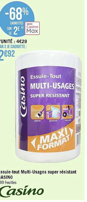 essuie-tout multi-usages super résistant casino
