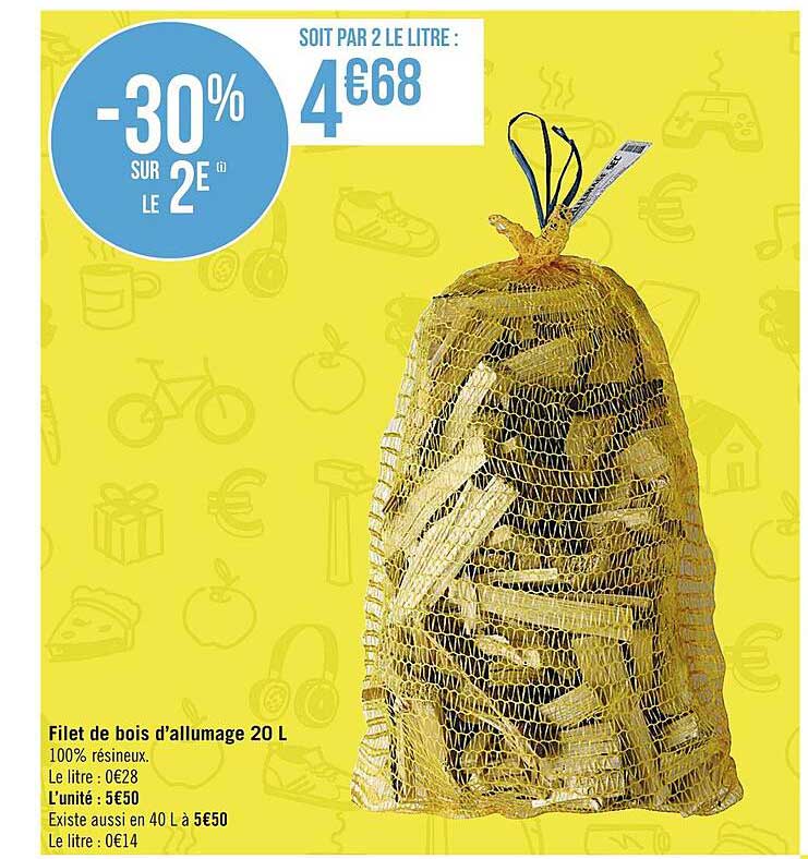 Filet De Bois D'allumage 20l