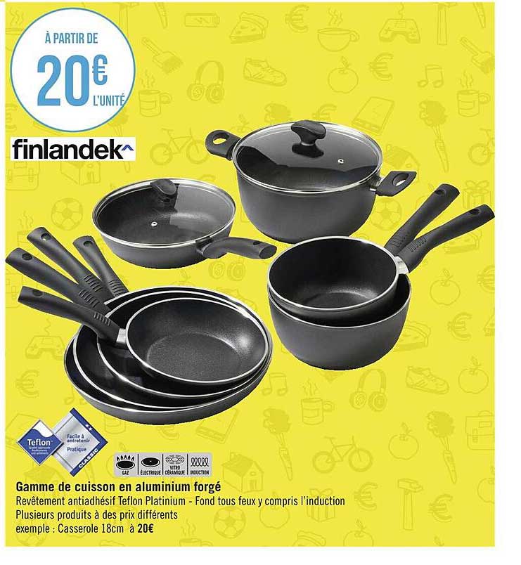 gamme de cuisson en aluminium forgé finlandek