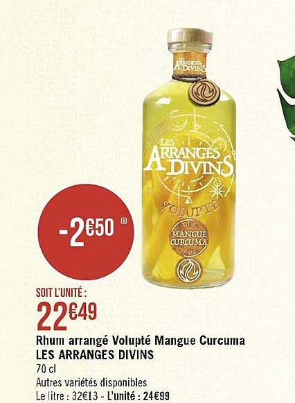 rhum arrangé volupté mangue curcuma les arrangés divins