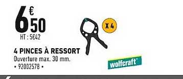 4 pinces à ressort wolfcraft