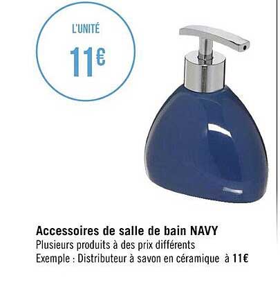 accessoires de salle de bain navy