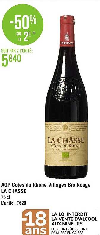 Aop Côtes Du Rhône Villages Bio Rouge La Chasse
