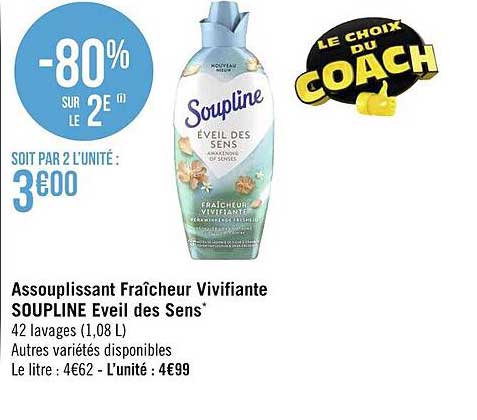 Assouplissant Fraîcheur Vivifiante Soupline éveil Des Sens