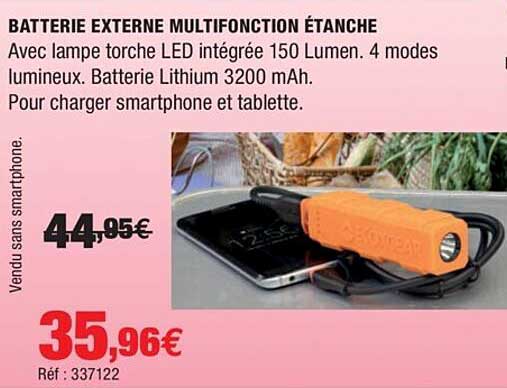 Batterie Externe Multifonction étanche