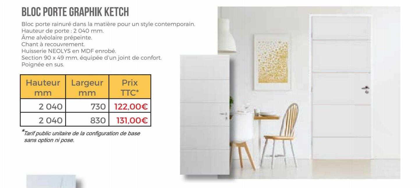 bloc porte graphik ketch