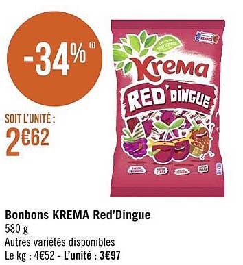 Bonbons Krema Red'dingue