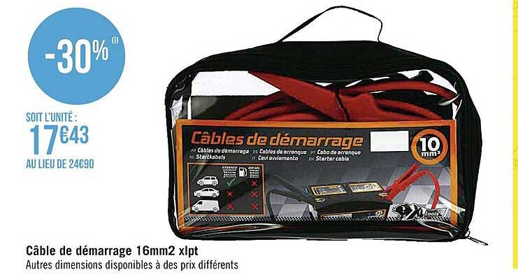 câble de démarrage 16 mm² xlpt