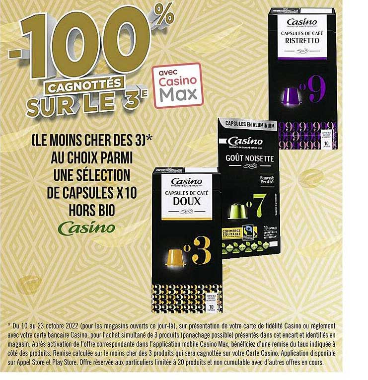 capsules x10 hors bio casino