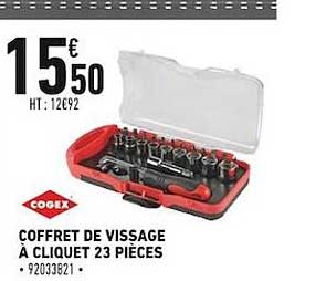 coffret de vissage à cliquet 23 pièces cogex