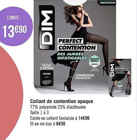 collant de contention opaque dim