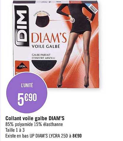 collant voile galbe diam's dim