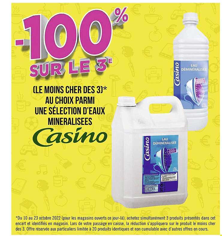 eaux minéralisées casino