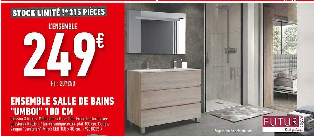 Ensemble Salle De Bains "umboi" 100 Cm Futur Bano