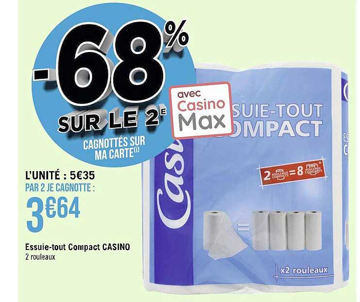essuie-tout compact casino