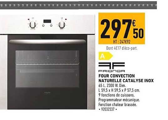 four convection naturelle catalyse inox af frionor