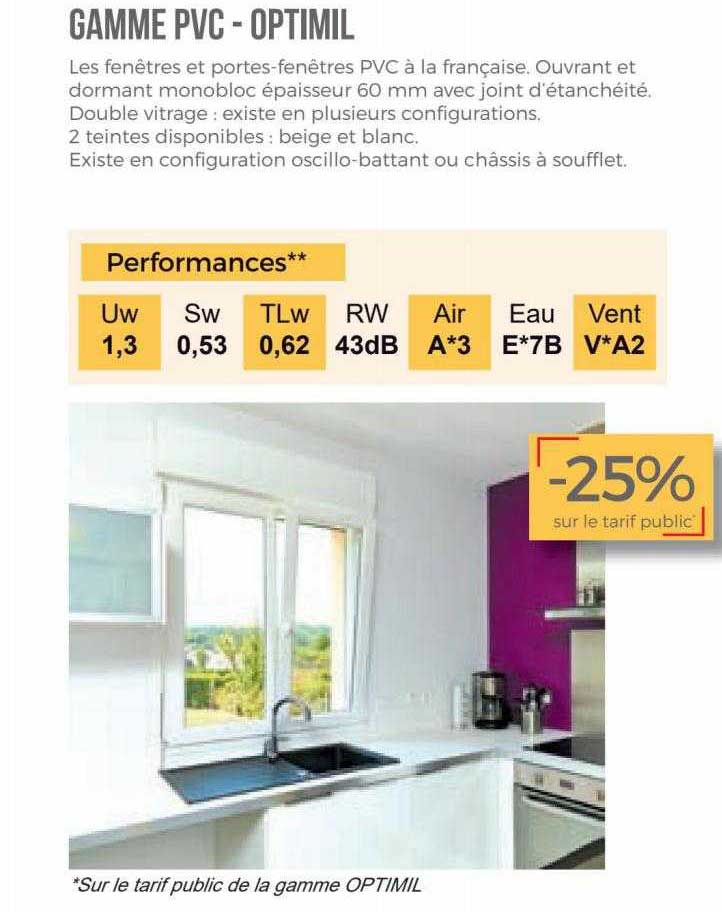 gamme pvc - optimal