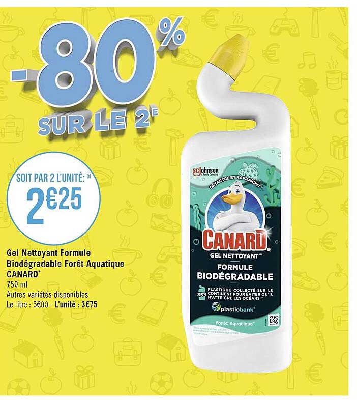 gel nettoyant formule biodégradable forêt aquatique canard