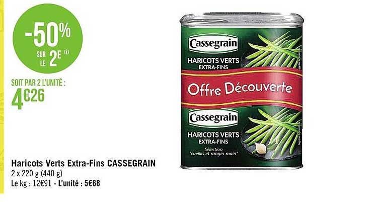 haricots verts extra-fins cassegrain