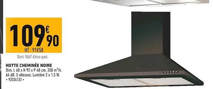 Hotte Cheminée Noire