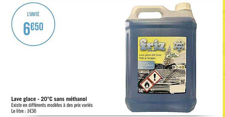 lave galce -20°c sans méthanol