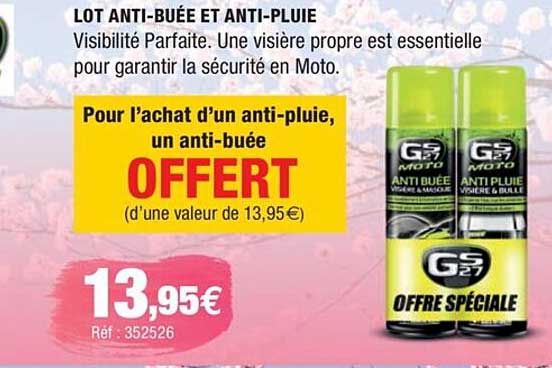 lot anti-buée et anti-pluie gs27 moto