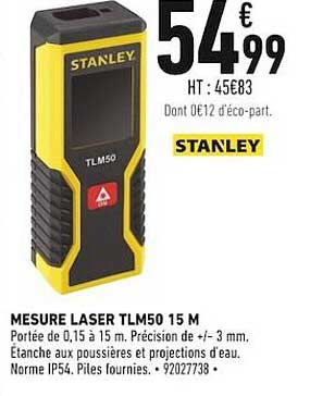 mesure laser tlm50 15 m stanley