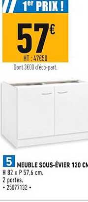meuble sous-évier 120 cm